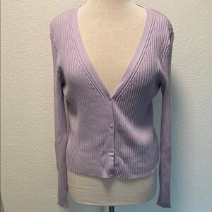 H&M Lavender V-Neck Women's Sweater